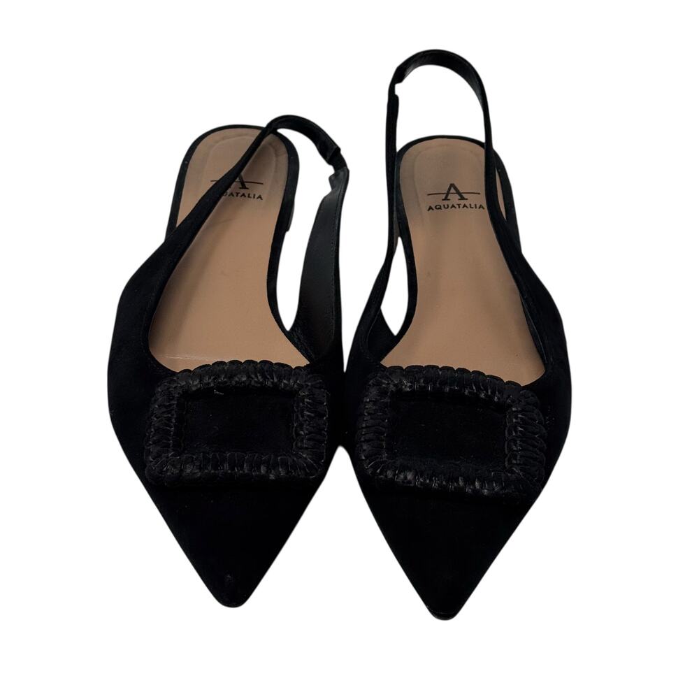 Aquatalia Women's Suede Pointed Toe Buckle Slingback Size 9 - Picture 3 of 9